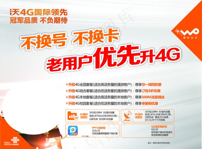 中国联通单页cdr矢量模版下载