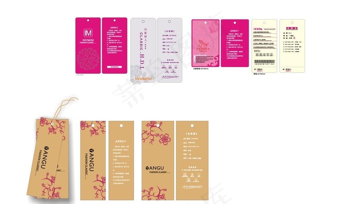 女装吊牌cdr矢量模版下载