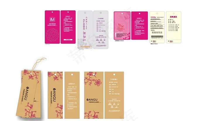 女装吊牌cdr矢量模版下载