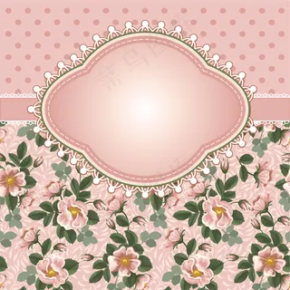 精美玫瑰背景矢量素材