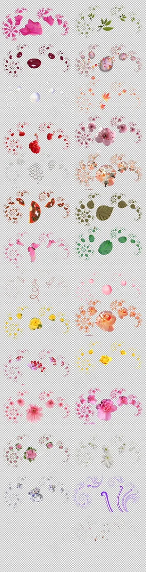 时尚花纹素材分层免扣大图