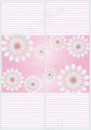 简约花卉移门图案