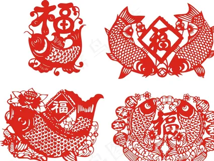 鱼剪纸图片 鱼剪纸图片