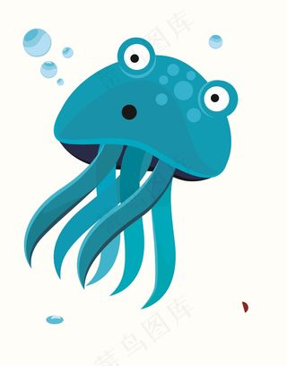 卡通海洋生物八爪鱼