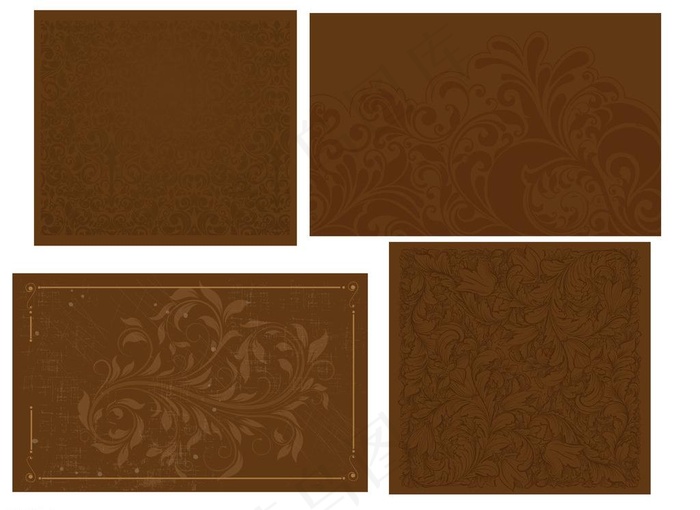 欧式复古花纹底纹图片