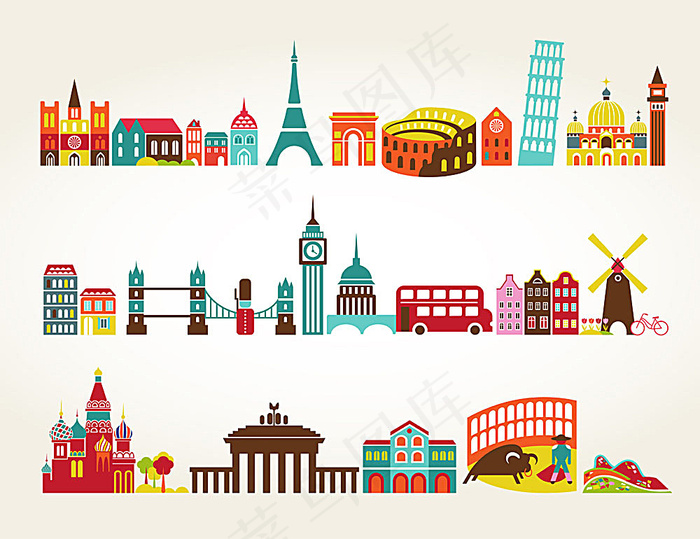 矢量卡通建筑设计