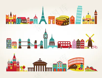 矢量卡通建筑设计