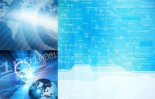 蓝色科技主题背景矢量图 AI