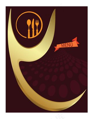 欧式典雅咖啡菜单矢量图