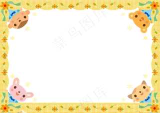 可爱卡通边框PNG透明背景免扣素材