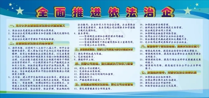 全面推进依法治企 全面推进依法治企