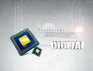 科技芯片素材