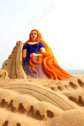 沙雕 长发姑娘图片