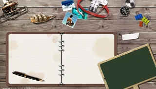 桌上的记事本图片