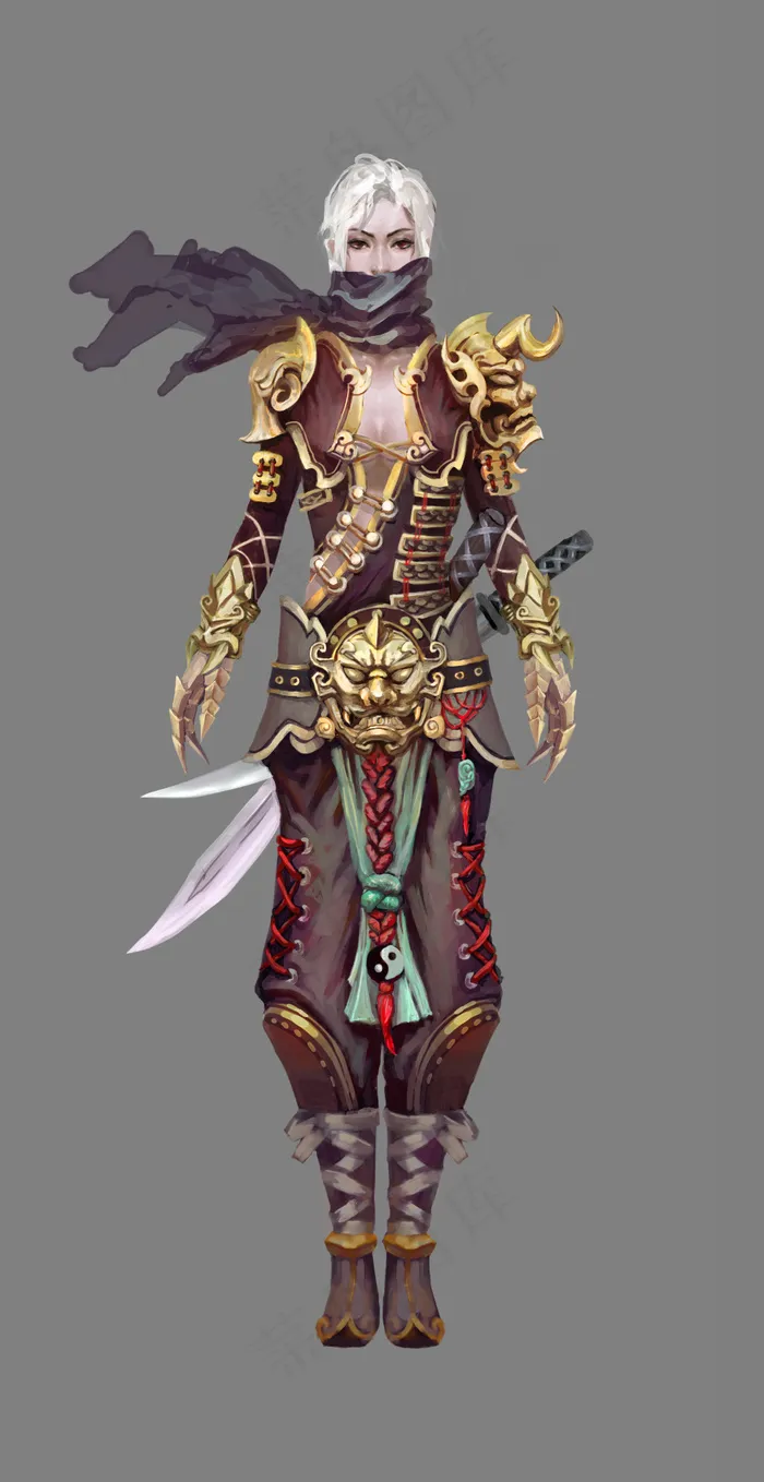 中国风套装设定  游戏套装(1004X1948(DPI:300))psd模版下载