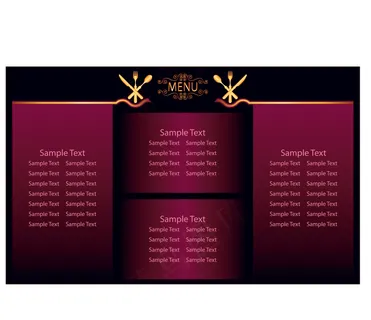 5款菜谱模板矢量素材