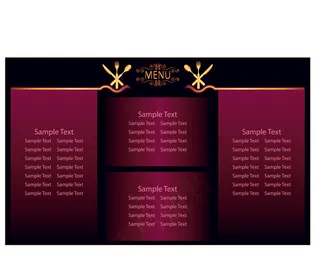 5款菜谱模板矢量素材