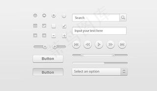 灰色加载条及按钮ui