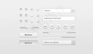 灰色加载条及按钮ui