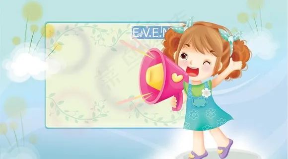 儿童节卡通矢量素材图片