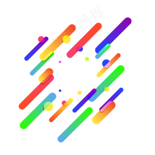 孟菲斯风格时尚潮流多彩点线面素,免抠元素