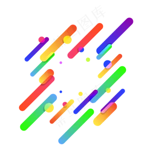 孟菲斯风格时尚潮流多彩点线面素,免抠元素