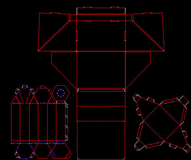 刀版线 齐形 CAD 盒子图片ai矢量模版下载