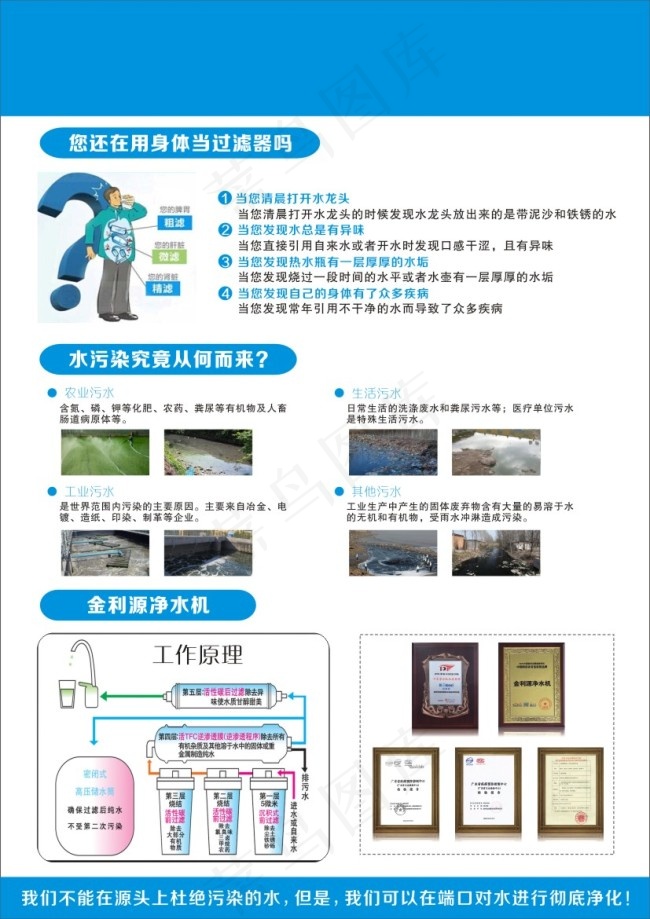 金利源 净水器 安全饮水(210X297)cdr矢量模版下载