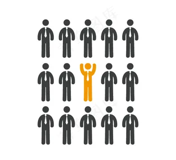 创意成功商务男子矢量素材