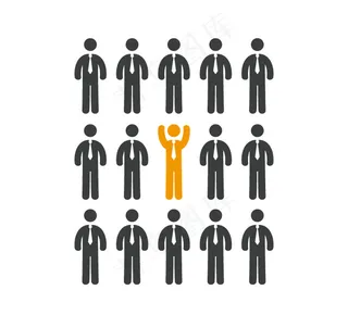 创意成功商务男子矢量素材