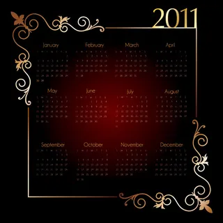 2011年日历模板矢量图 2011年日历模板矢量图