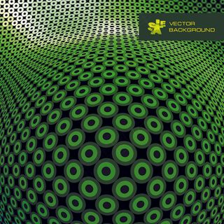 绿色圆圈空间感背景矢量素材