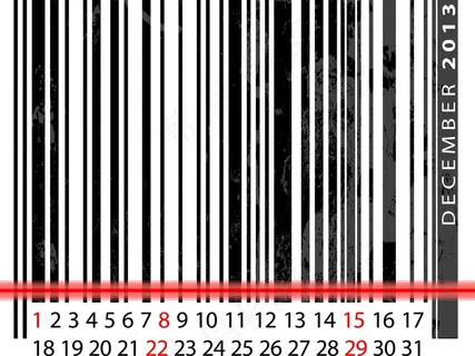 2013十二月的日历