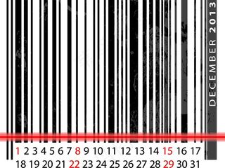 2013十二月的日历