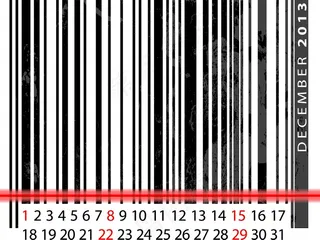 2013十二月的日历