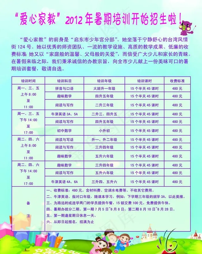 培训班招生海报图片psd模版下载