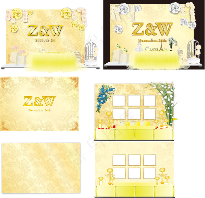 金色婚礼迎宾区展示区