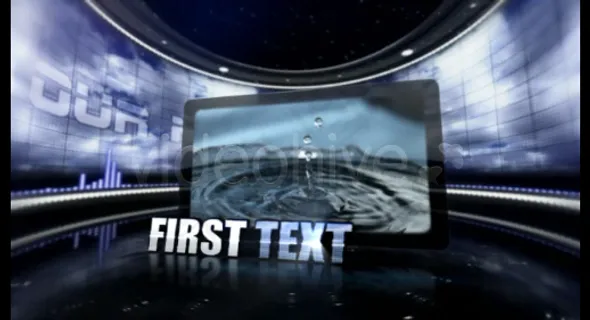 旋转墙图片展示特效视频素材