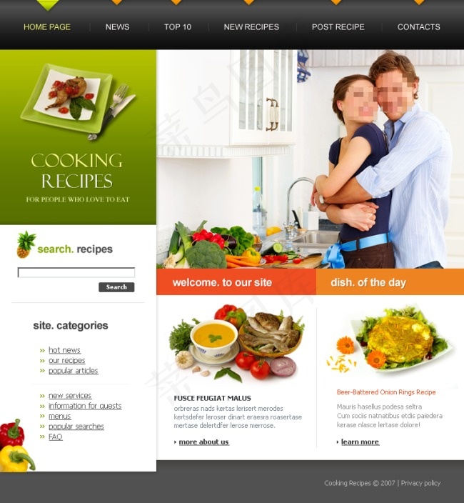 烹饪网站设计