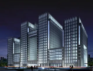 建筑写字楼夜景图片