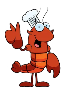 免抠元素--卡通小龙虾