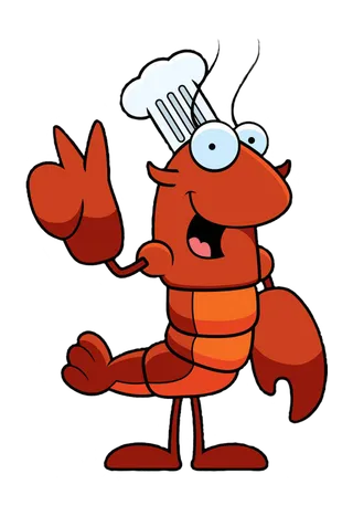 免抠元素--卡通小龙虾