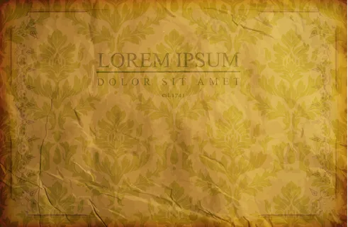 老旧花纹纸张背景矢量素材