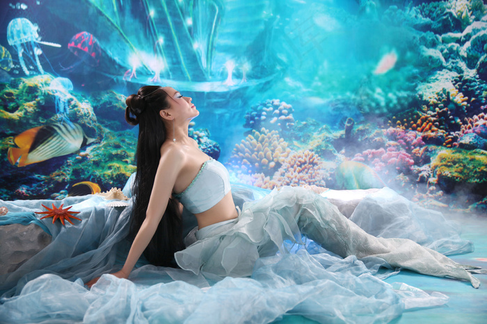 美人鱼 海底世界图片
