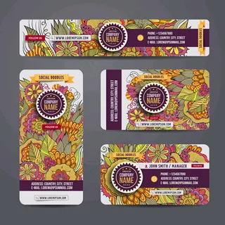 花纹卡片设计矢量素材