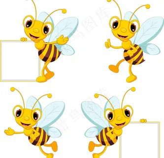 卡通蜜蜂空白公告栏图片 卡通蜜蜂空白公告栏图片
