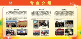 职业学校专业介绍展板