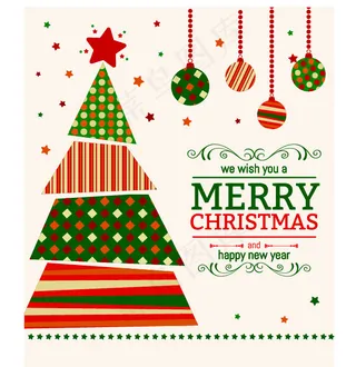 圣诞节素材卡通矢量图层圣诞球 圣诞...