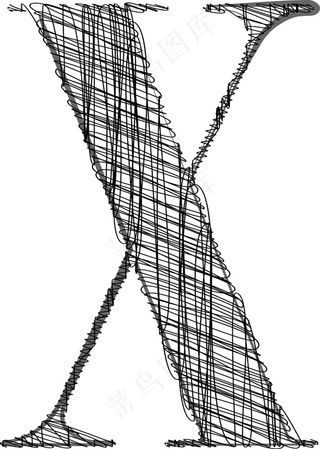 手绘字体矢量插画