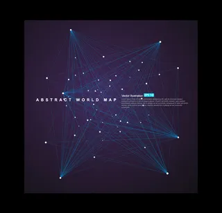 高端大气简约时尚商务点线抽象背景